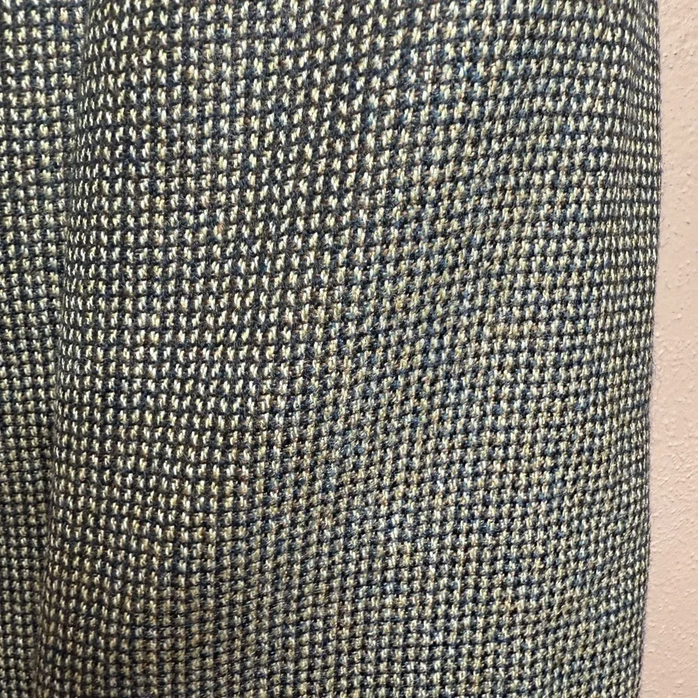 Oscar de la Renta Charcoal Herringbone 100% Wool Blazer Sport Coat 2 Button 44L